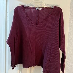 Urban Outfitters Red Dolman Sleeve Blouse